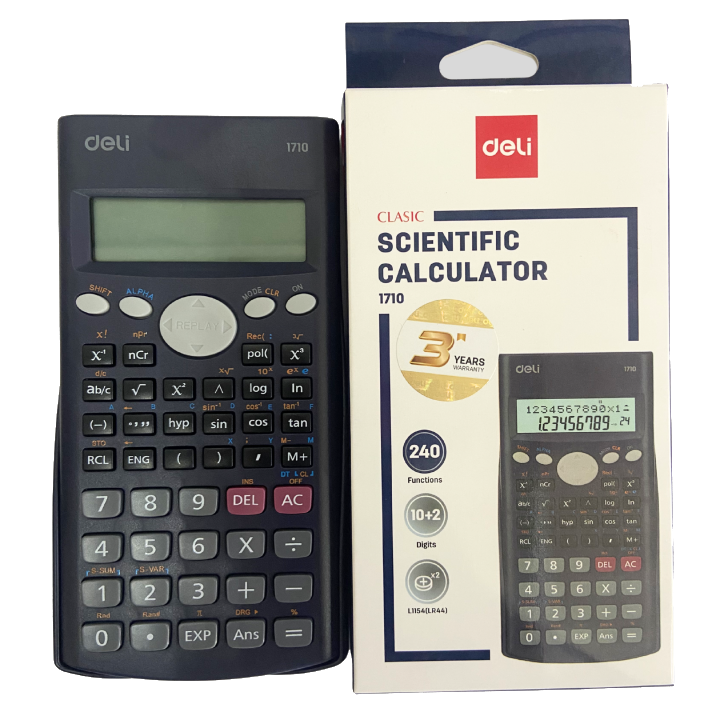 Deli Scientific Calculator – 240 Functions, Dual-Power, 10+2 Digit Display & Exam-Approved (E1710)