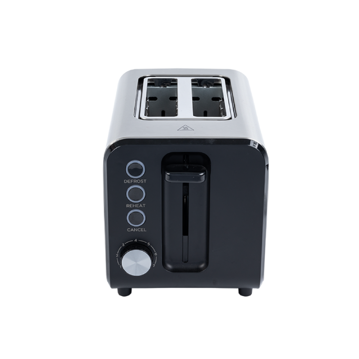 MIDEA - Toaster 2 Slots | 950W With Adjustable Browning Control | Removable Crumb Tray | Automatic Pop Up | Defrost | Warm | Cancel | Auto Power Cut Off Function | 7 Level Settings - MT-RW2L20W