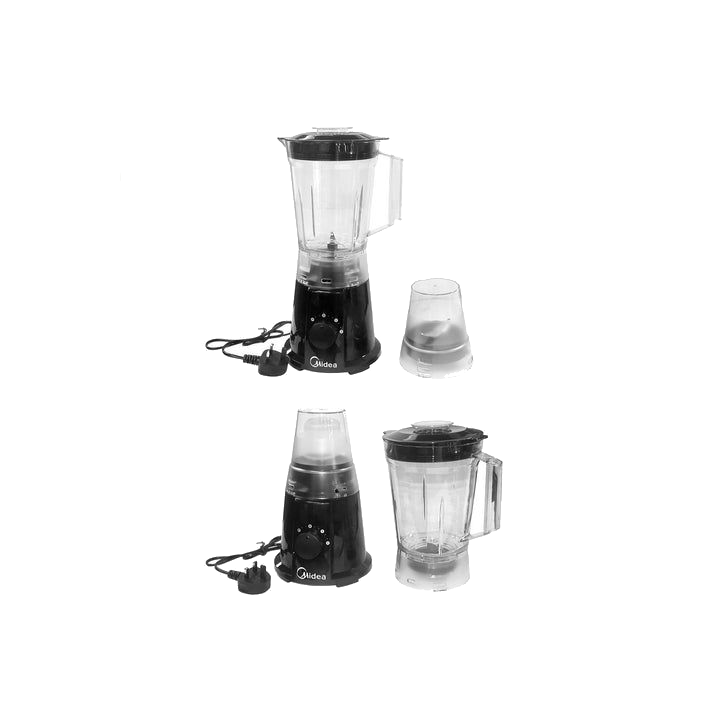MIDEA - 1.5L Jar Blender , 600W, Stainless Steel Blades, 2-Speed Control with Pulse, Black - BL1197A