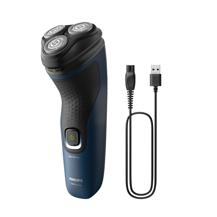 Philips Electric Shaver for Men | ComfortCut Blades | Wet and Dry Shave | 3D Flex Heads | 27 Self Sharpening Blades | Cordless | Waterproof | One Toch Open - S1151