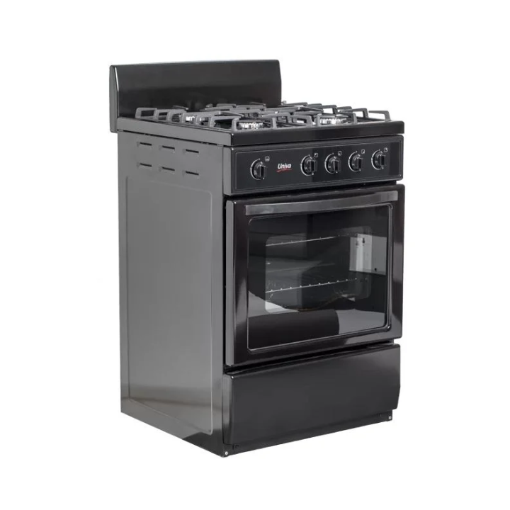 UNIVA - Freestanding 84L Gas/Electric Stove Black - UGE016Bi