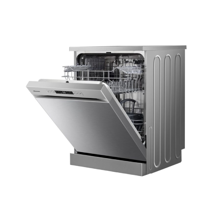 Hisense - 13 Place Dishwasher Silver | Electronic control with LED Indicator | Stainless Steel - H13DX