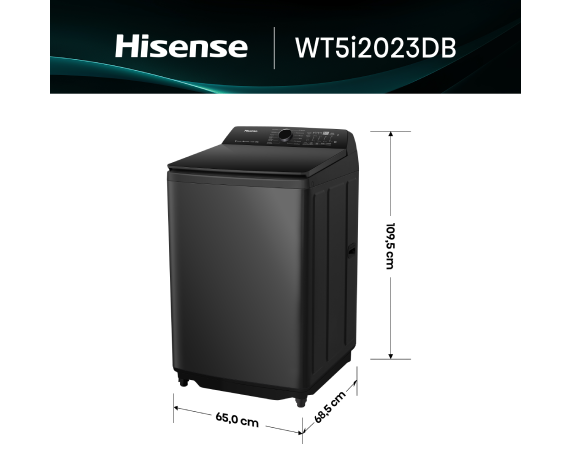 Hisense 20KG Top Load Washing Machine – WT5i2023DB
