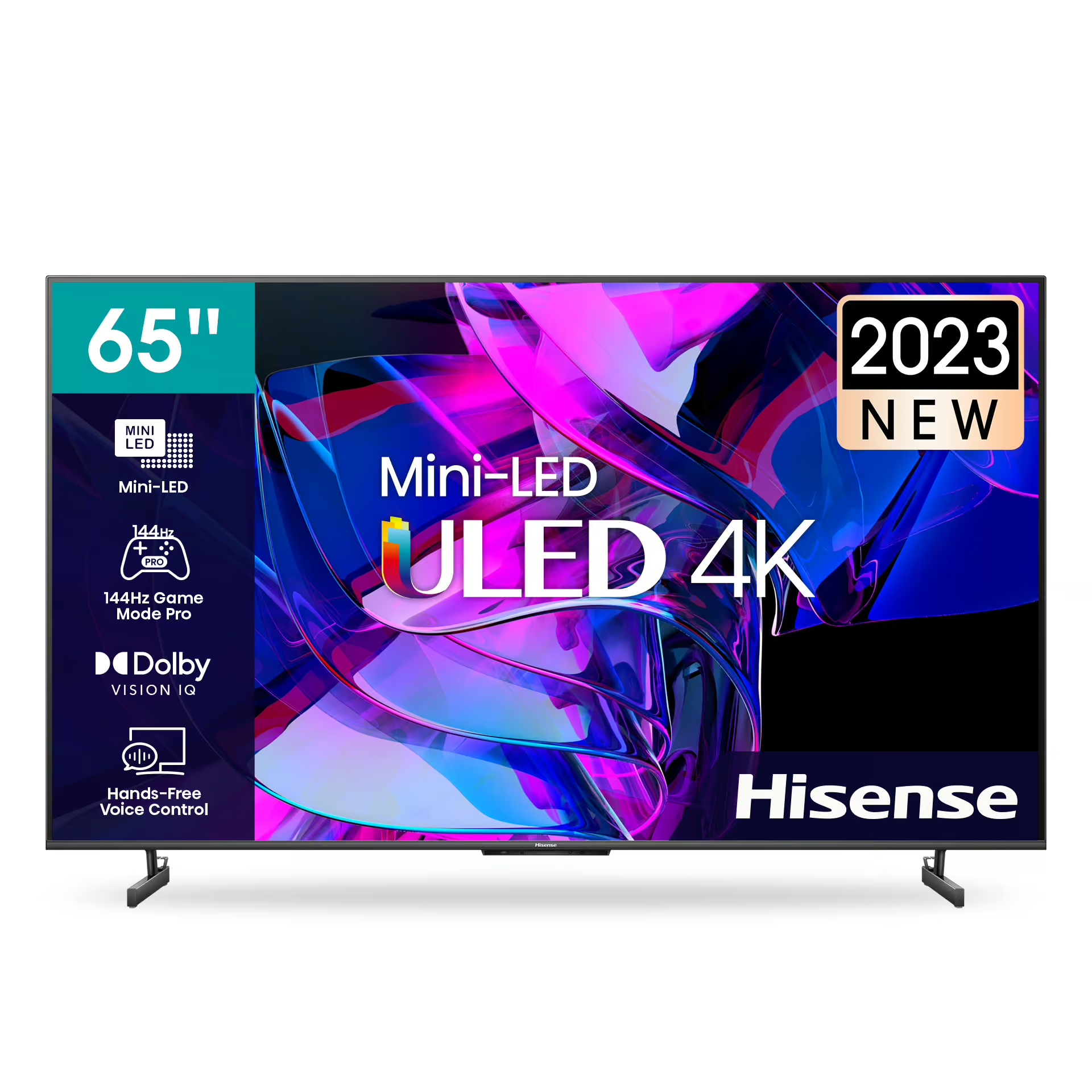 Hisense 65" U7Q Pro Mini-LED ULED 4K Smart TV – 165Hz, VIDAA Smart TV, Dolby Vision & Dolby Atmos - LED65U7K