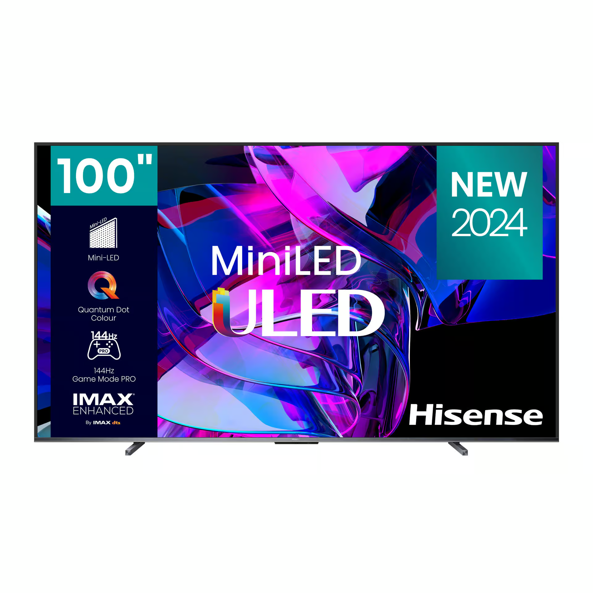 Hisense 100" Mini-LED ULED 4K VIDAA Smart TV, Black (LED100U7K)