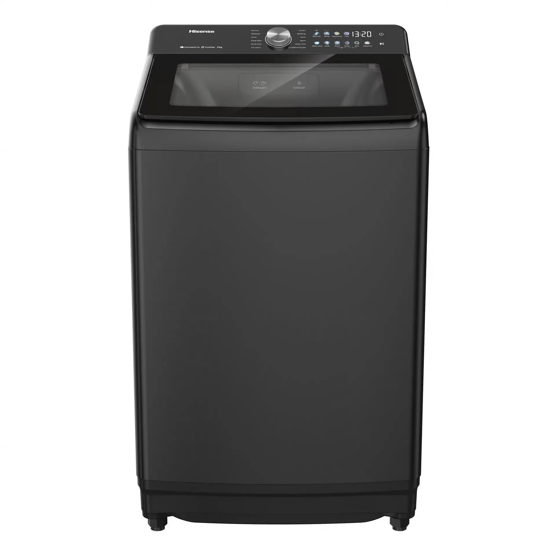 Hisense 21kg Top Loader Washing Machine Inverter Black( WT7T2125DB)