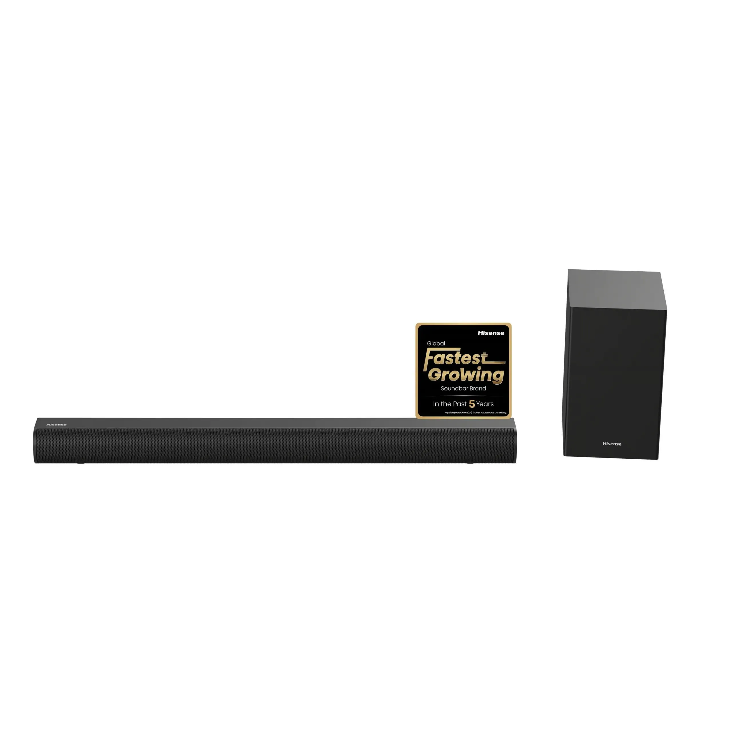 Hisense 2.1 Channel Soundbar-140W, 4.5(HS1800)" Subwoofer, Black 