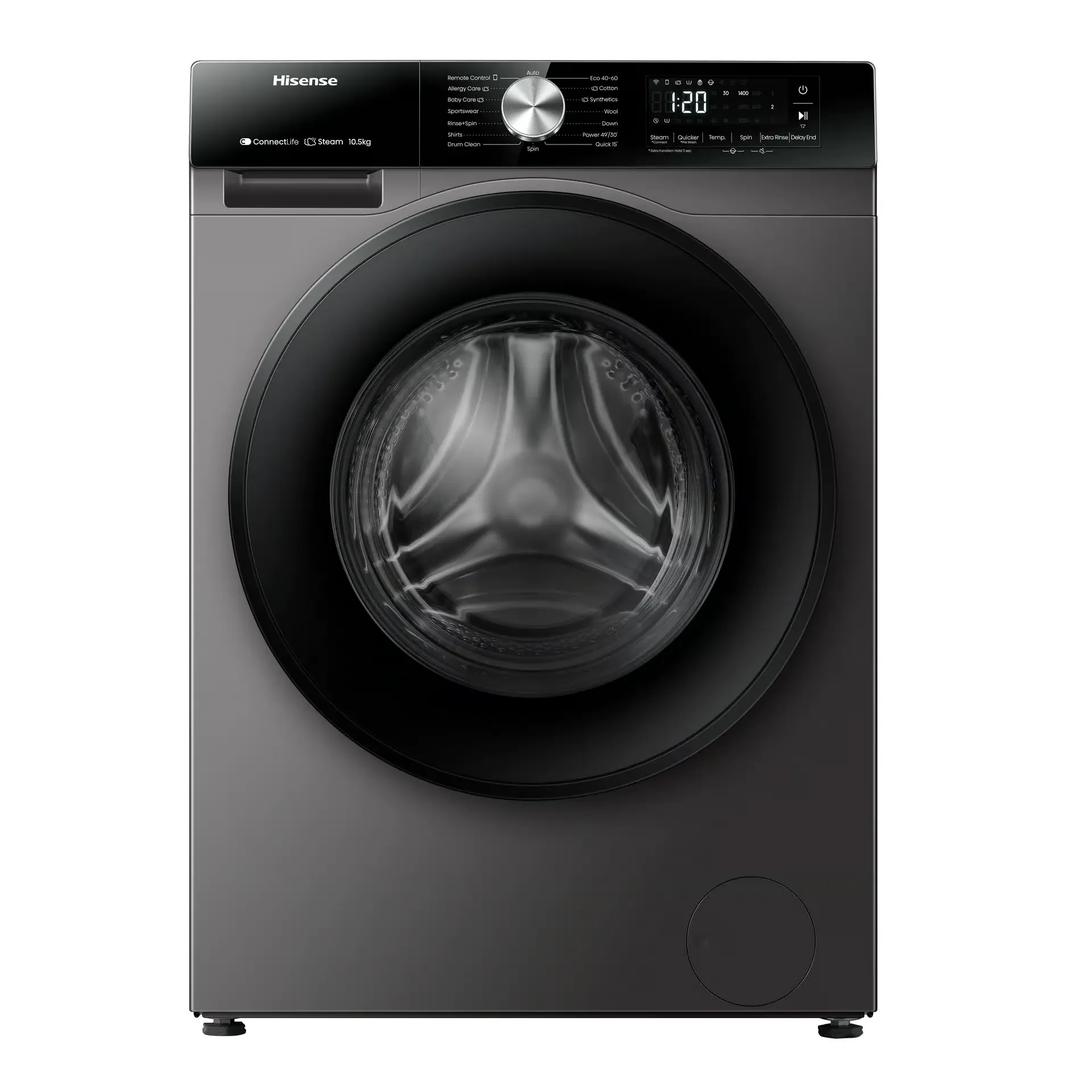 Hisense 10.5 kg Front Load Washing Machine – Smart Wi-Fi & Inverter Performance (WF3S1043BT)