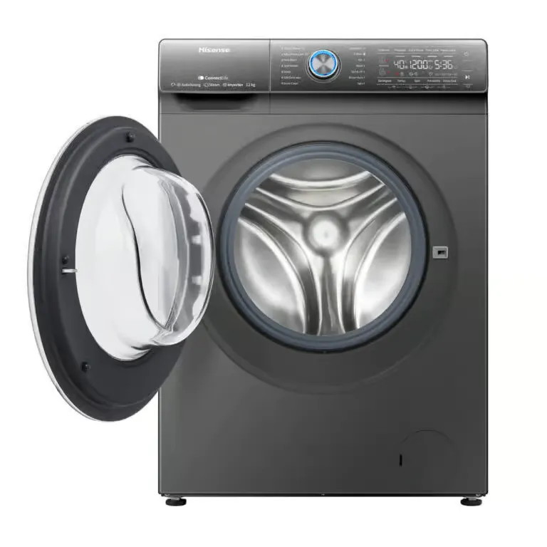 Hisense QR Series 12 kg Front Load Washing Machine, Smart Wi-Fi – Titanium Grey (WFQR1214VAJMWT)