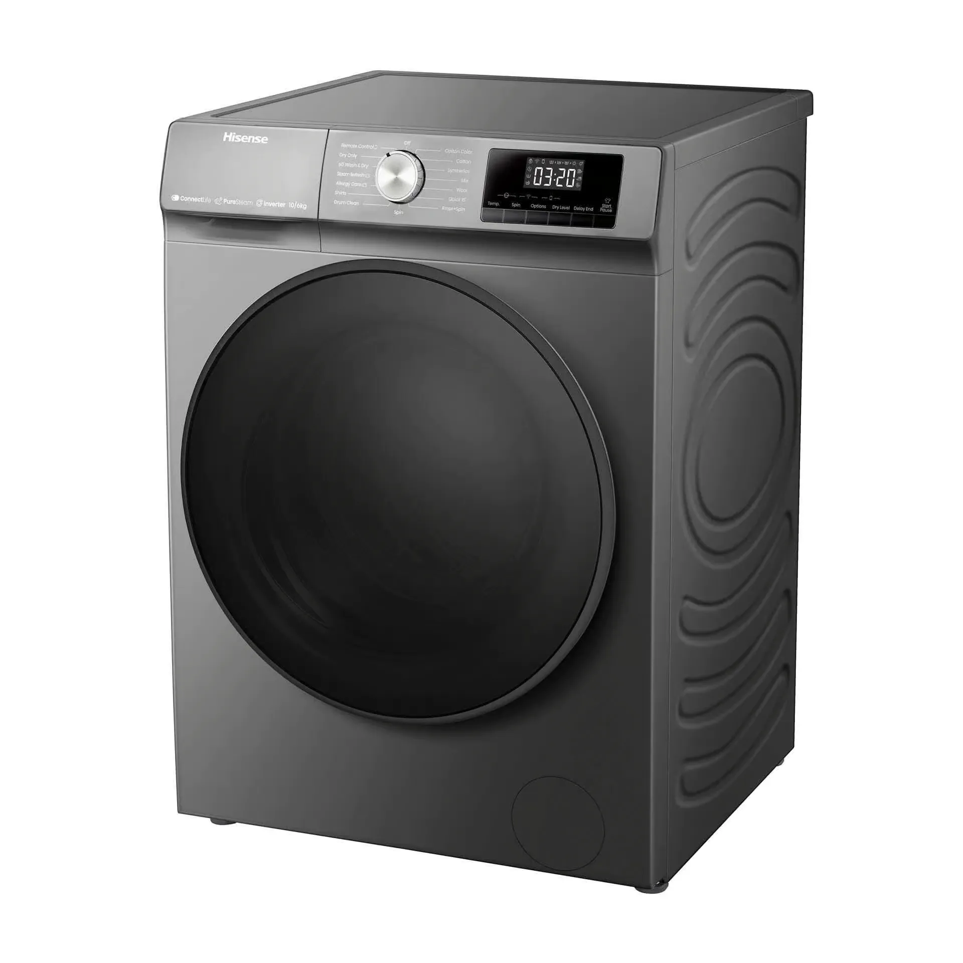 Hisense Front Load Washer & Dryer – 10 kg Wash / 6 kg Dry, Black (WD3Q1043BT)