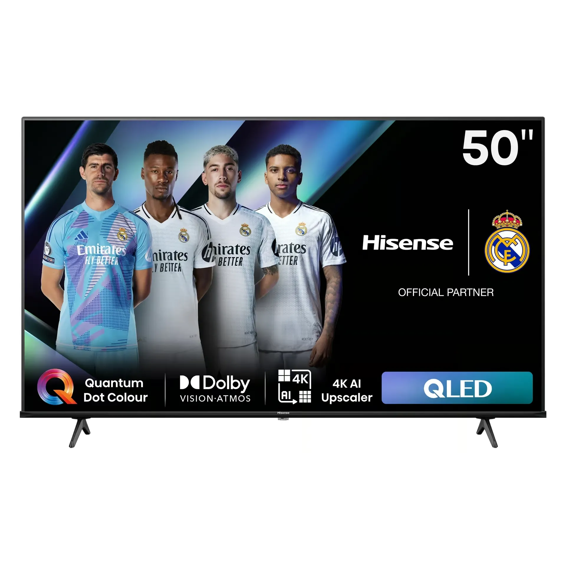 Hisense 50″ QLED 4K VIDAA Smart TV – Quantum Dot, Dolby Vision & Atmos, Voice Control (LED50E7N)