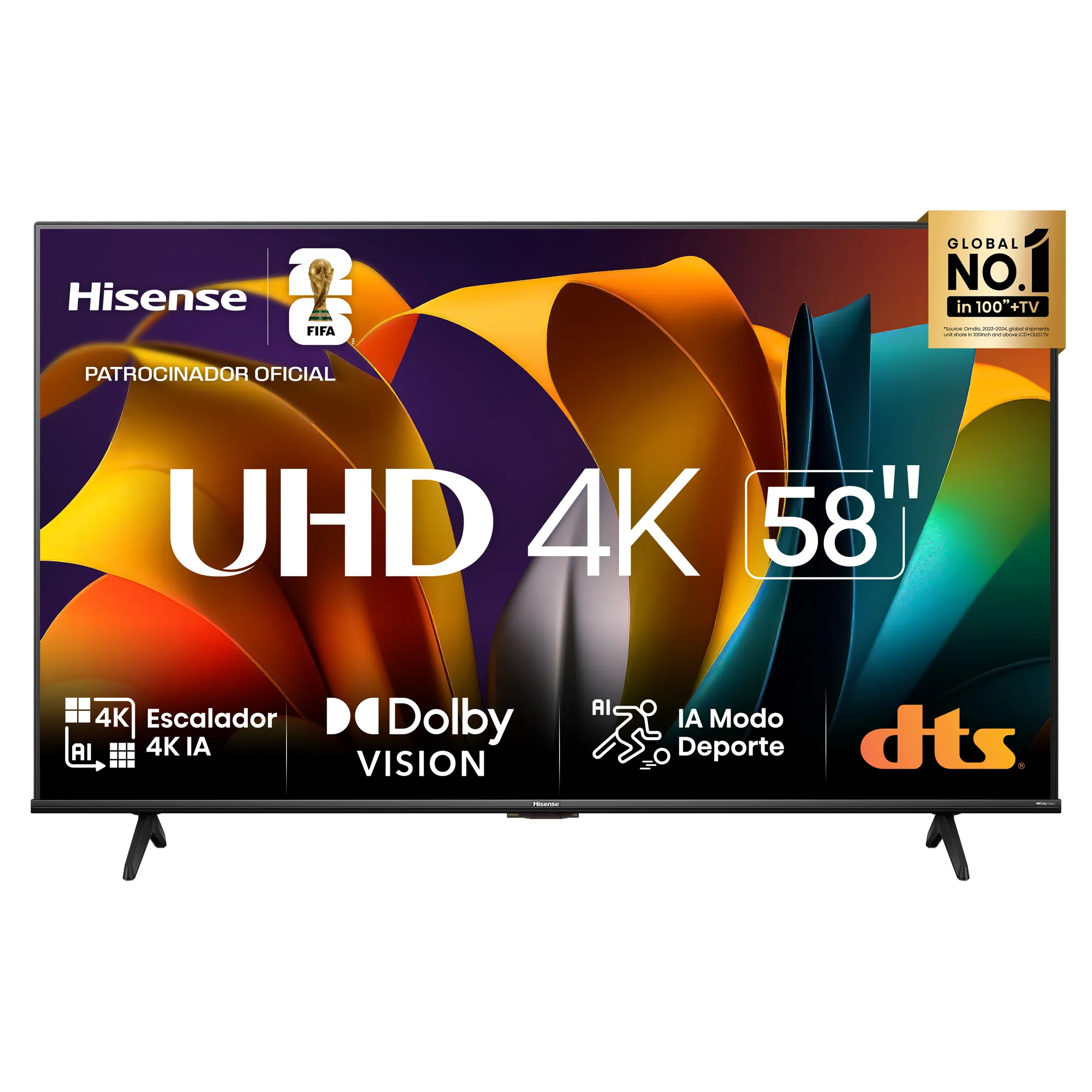 Hisense 58″ UHD 4K VIDAA Smart TV – Dolby Vision HDR, AI Upscaler & DTS Virtual:X (58A6N)