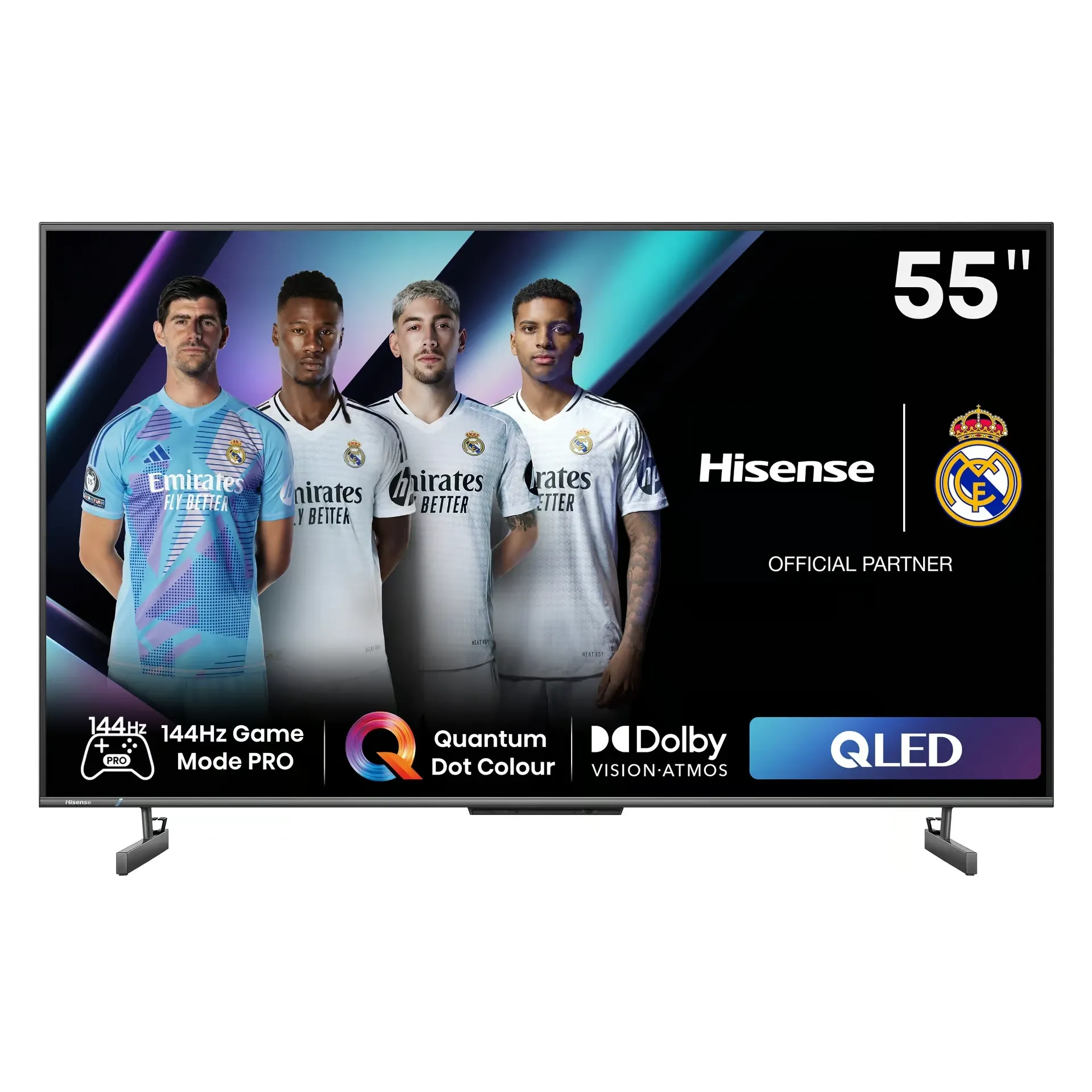 Hisense 55″ QLED 4K Gaming TV – 144Hz VRR, Quantum Dot, Dolby Vision IQ & Atmos, VIDAA Smart (55E7NPRO)