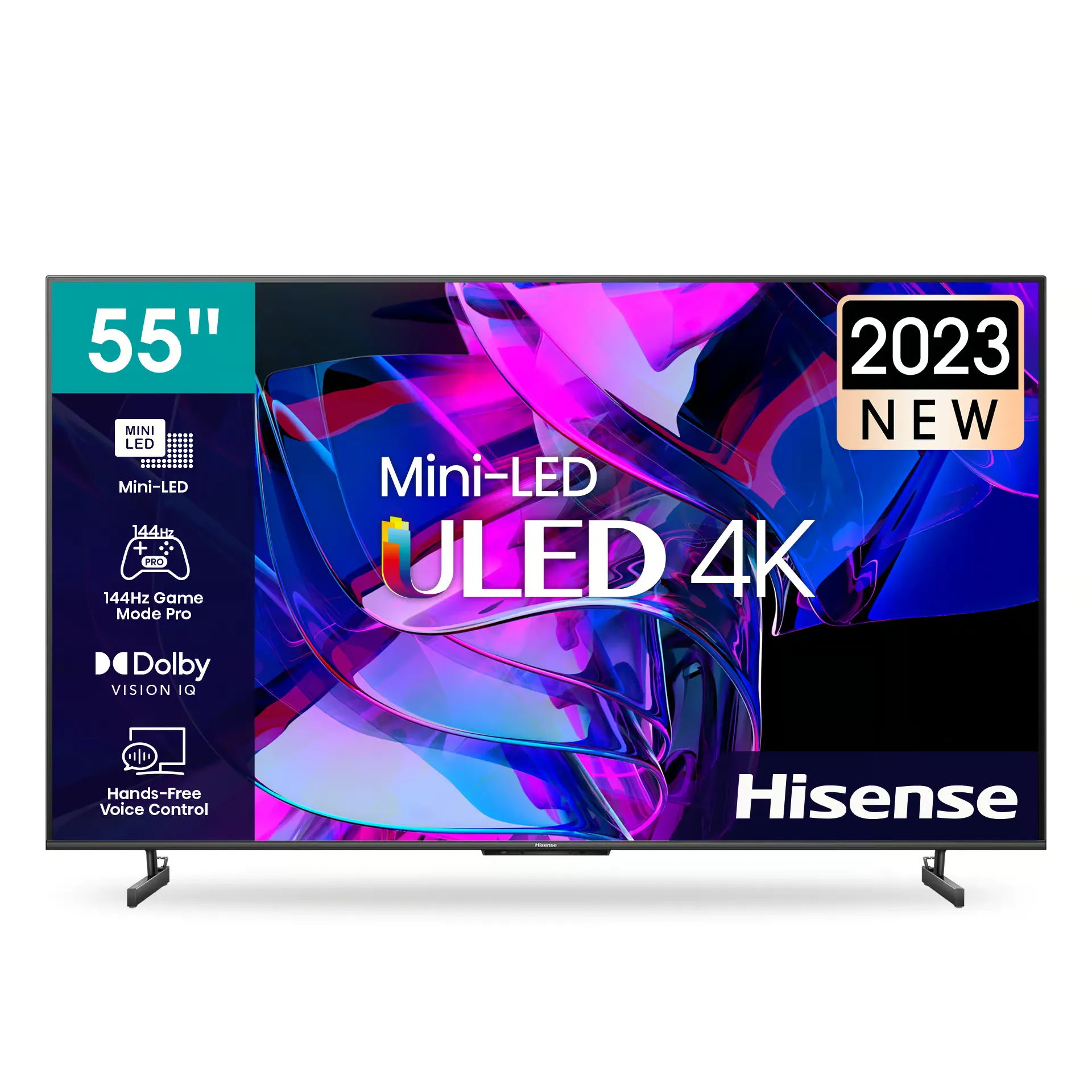 Hisense 55″ Mini-LED ULED 4K VIDAA Smart TV – 144Hz Game Mode Pro, Quantum Dot, Dolby Vision IQ & Atmos ( 55U7K)