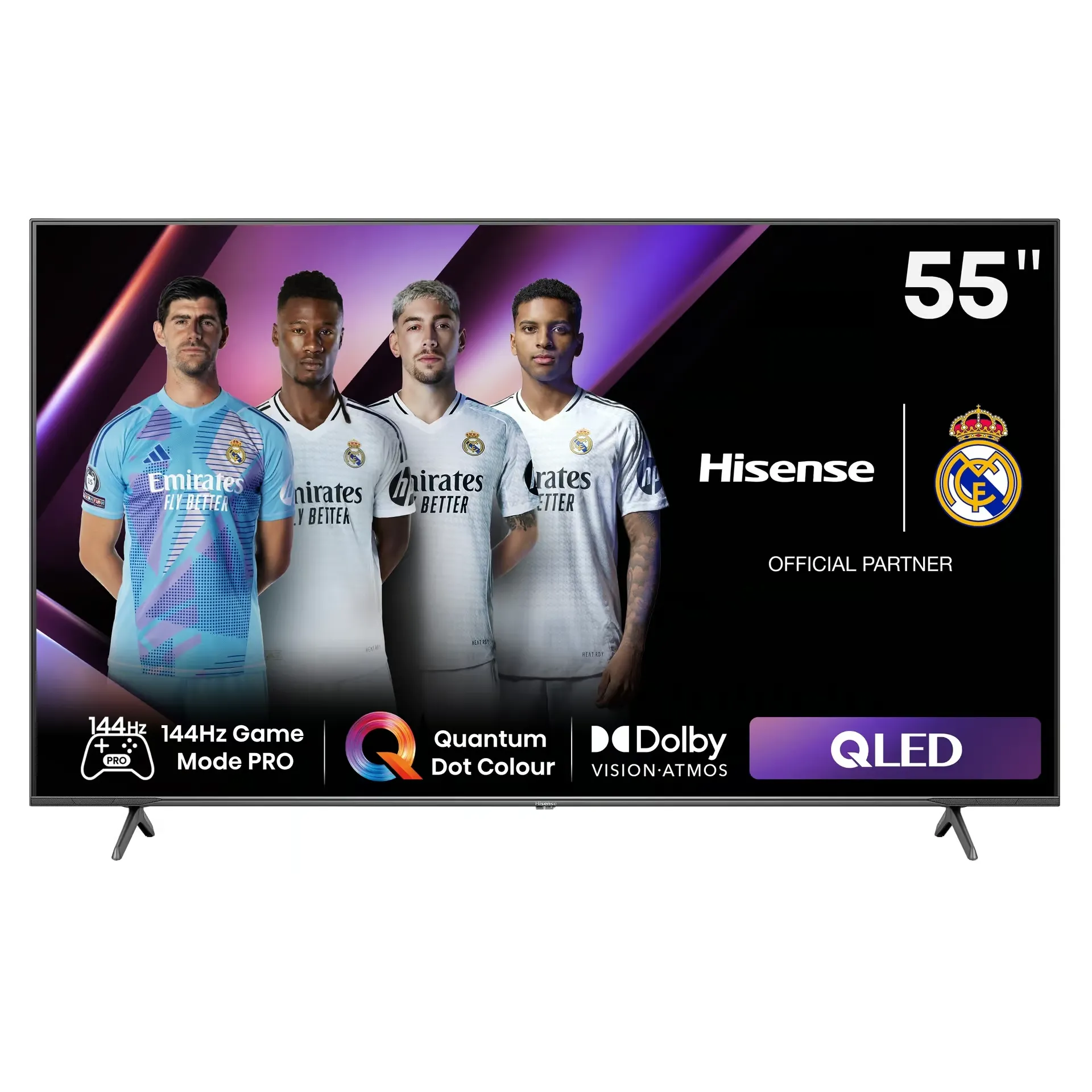 Hisense 55″ QLED 4K VIDAA Smart TV – Quantum Dot, Dolby Vision IQ & Atmos, 144Hz Game Mode Pro (LED55Q7N)