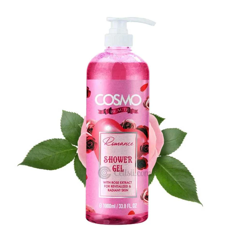 COSMO Temptation Shower Gel Romance 1000ml – Gentle Floral Cleanse with Long-Lasting Romantic Fragrance for All Skin Types