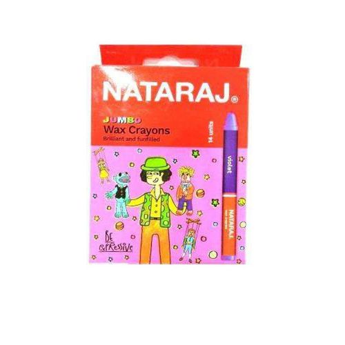Nataraj Jumbo Wax Crayons 90 mm 14 Colours – Thick, Non-Toxic, Smooth Colouring Set
