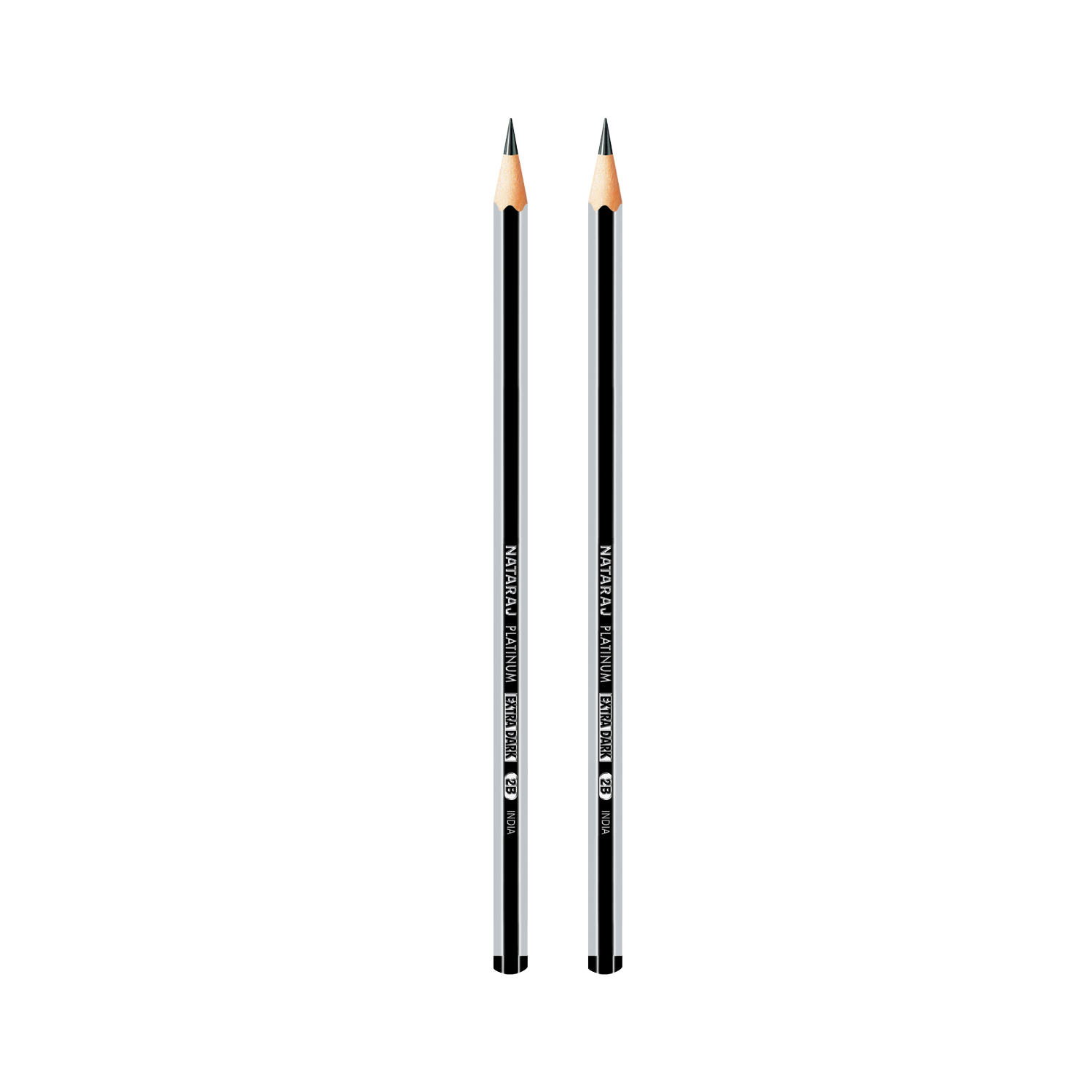 Nataraj Platinum Extra Dark 2B Pencil – Smooth Dark Writing & Shading Pencil for School, Exams & Sketching