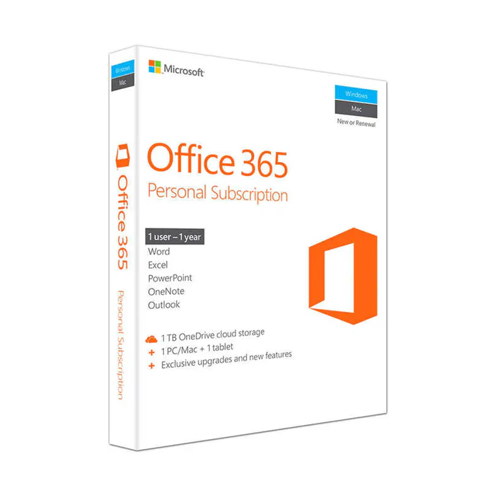 Microsoft 365 Personal AllLng Sub PKLic 1YR Onln Africa only EM C2R NR