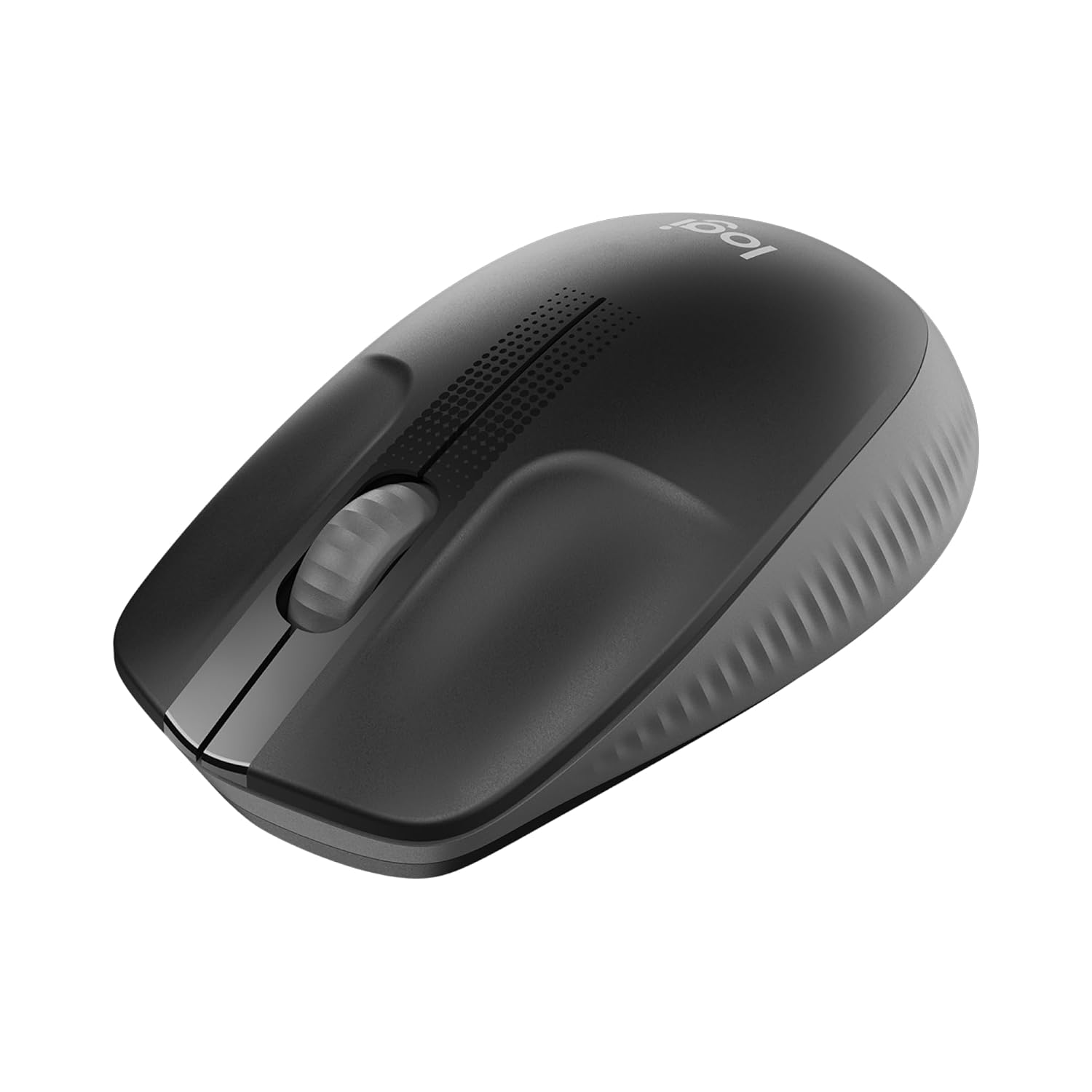 Logitech M190 Full-Size Wireless Mouse&nbsp;in the&nbsp;Charcoal&nbsp;color