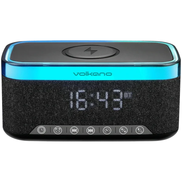 Volkano Radiant 2 Series Alarm Clock Bluetooth Speaker.