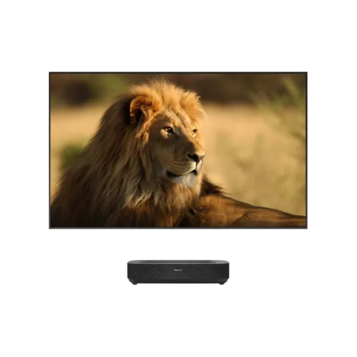 HISENSE 90"inch Laser TV High Gain ALR Screen, 2100 lumens, Dolby Atmos, Google Assistant, Compatible with Alexa