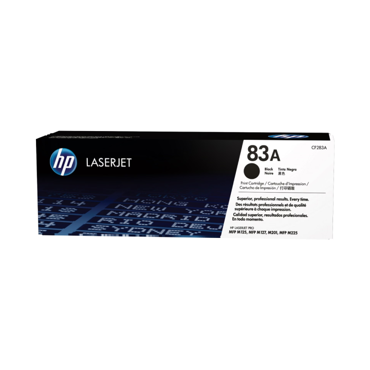HP 83A Black Original LaserJet Toner Cartridge, CF283A