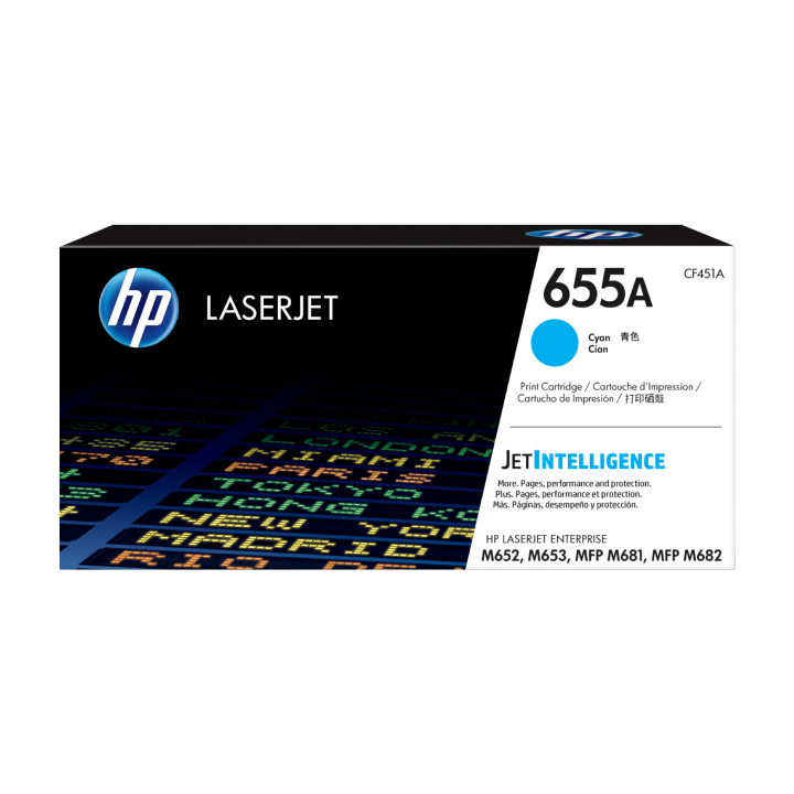 HP 655A Cyan Original LaserJet Toner Cartridge