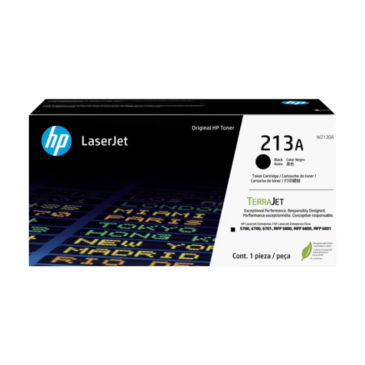 HP 213A Cyan Original LaserJet Toner Cartridge, W2131A