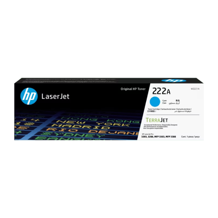 HP 222A Cyan Original LaserJet Toner Cartridge