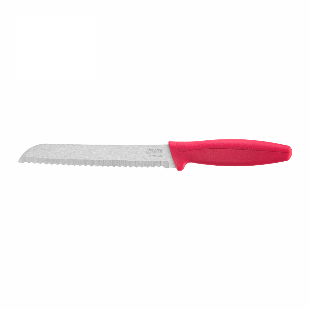 KOHE - Bread Knife Wide Serrated | Cutting Bread Without Tearing & Slicing Thick Loaves effortlessly 291mm | BK-4162.3