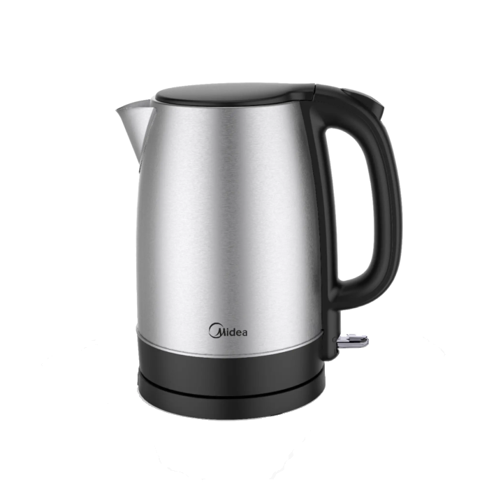 MIDEA - 1.7L Stainless Steel Electric Kettle with 360° Base – Silver - MK-17S32A2