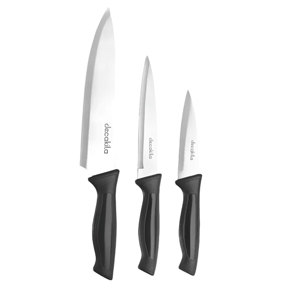 Decakila -  Kitchen Knife Set 3Pcs Stainless Steel Blade Kitchen Knife Chef Knife - KMTT109B