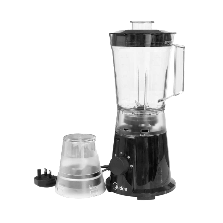 MIDEA - 1.5L Jar Blender , 600W, Stainless Steel Blades, 2-Speed Control with Pulse, Black - BL1197A