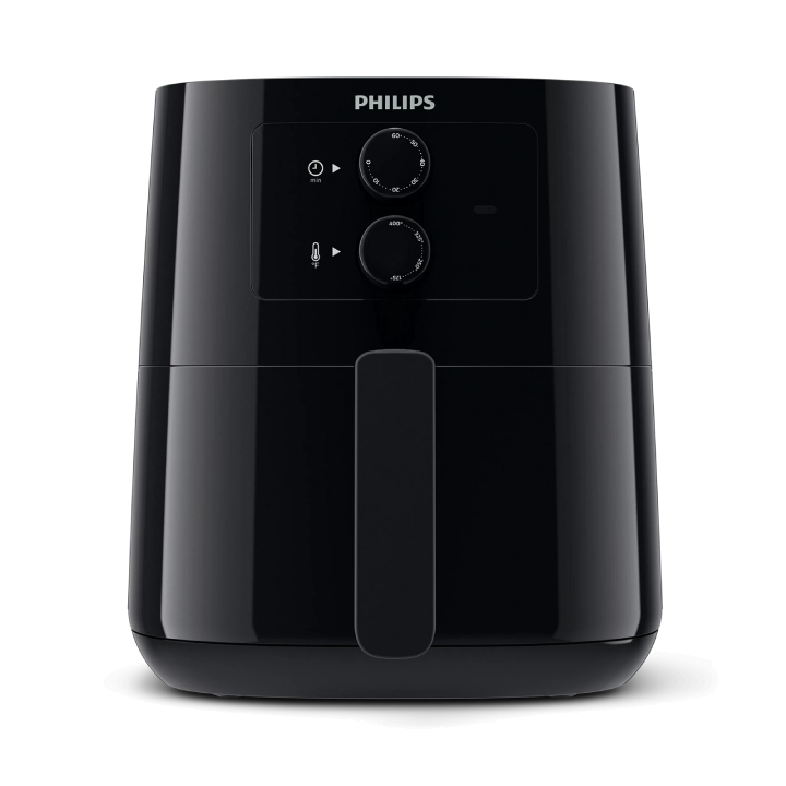 Philips - Air Fryer HD9200/90 | Uses up to 90% Less Fat | 1400W | 4.1 Liter | With Rapid Air Technology (Black), Large - HD9200