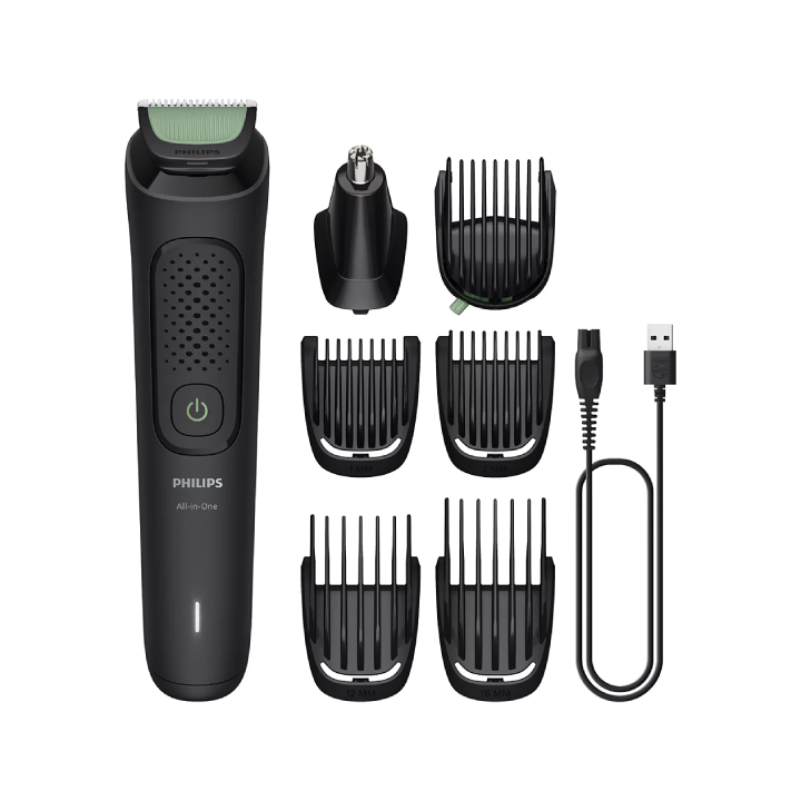 Philips - Multi groom 3000 Series All-in-One 7-Piece Trimmer | Razor and Hair Trimmer for Face and Head, Self-Sharpening Skin-Friendly Blades, Ten Length Settings - MG3930