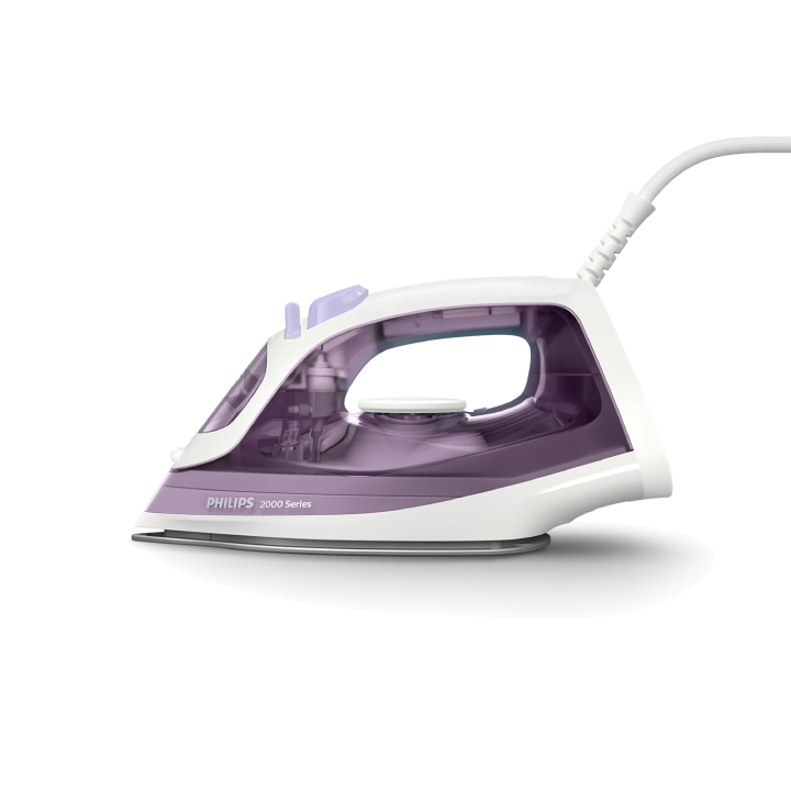 Philips - Steam Iron 2000 Series - 2000W, 25 g/min Continous Steam, 100g Steam Boost, Non-Stick Soleplate, Drip-Stop, 4 Settings, Light Weight - DST2020
