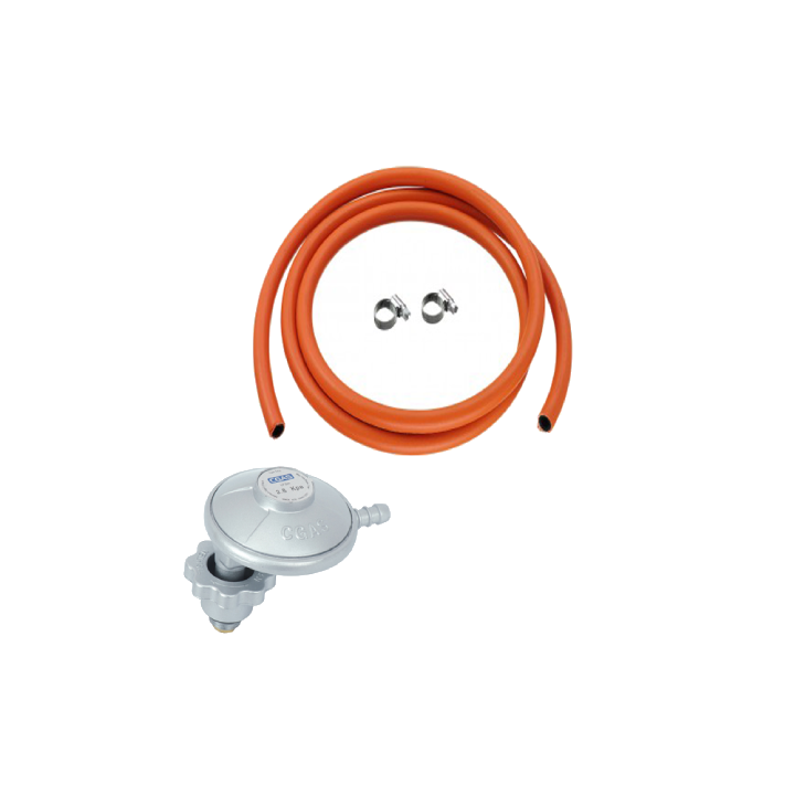 ZEERA -  2 Meter Gas Hose Pipe, Regulator & 2 Clips - CR 3
