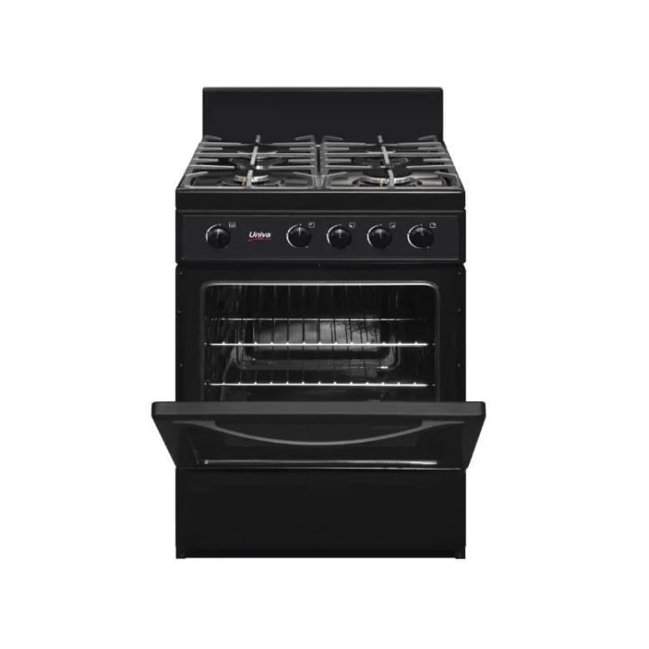 UNIVA - Freestanding 84L Gas/Electric Stove Black - UGE016Bi