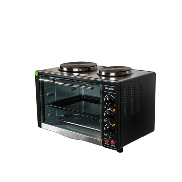 SUPERIOR - Table Top Mini Oven | 2 Solid Plates |  30 Litre Electric Oven - MOVN_30L_FW043_ZM