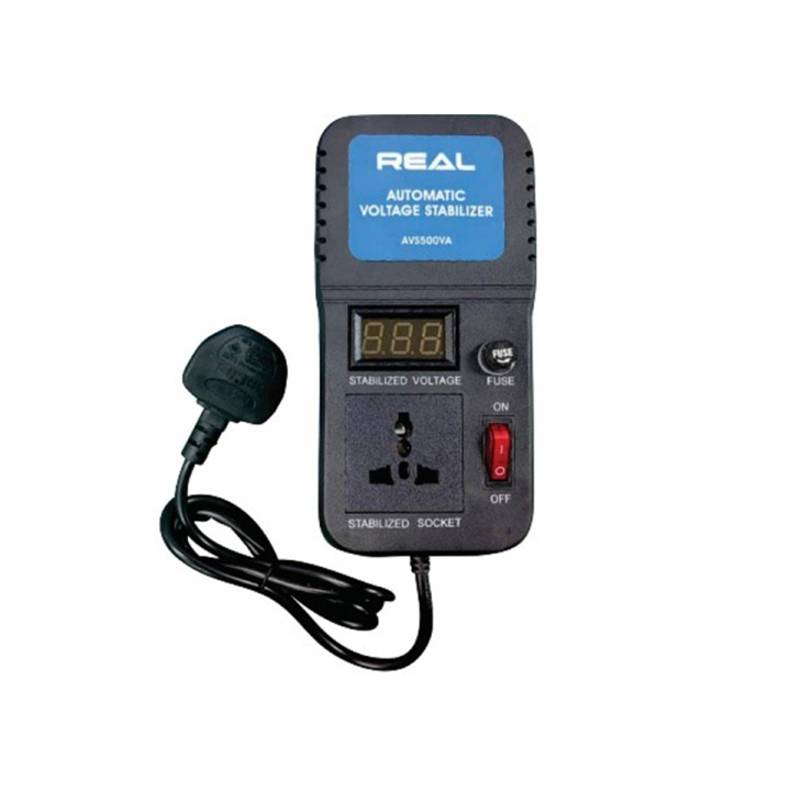 REAL - Automatic Voltage Stabilizer  | 500 VA | 146V to 279V.- AVS500VA