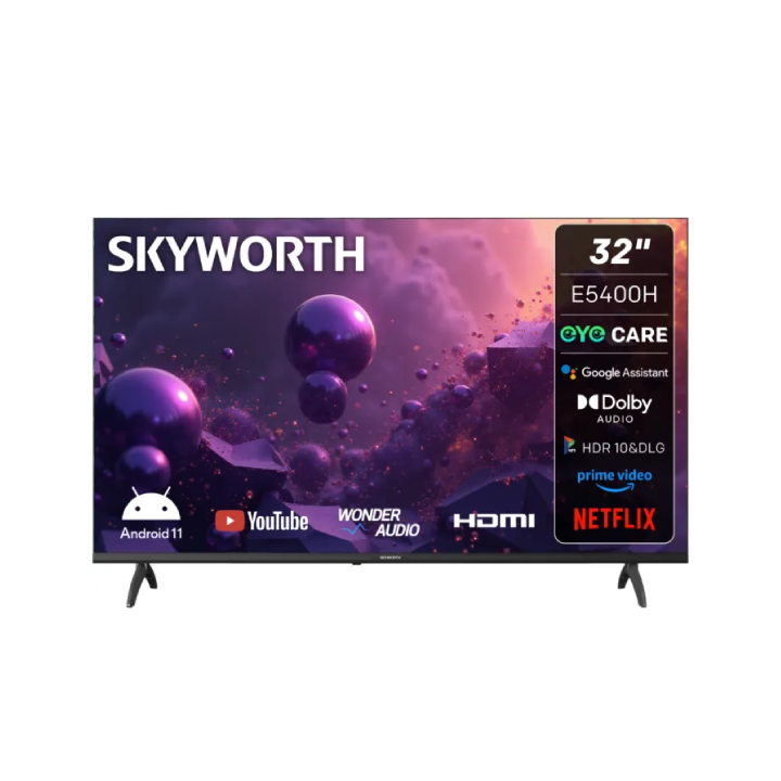 SKYWORTH -  32"  HD Google Smart TV | Hands-Free Voice Control - 32E5400H