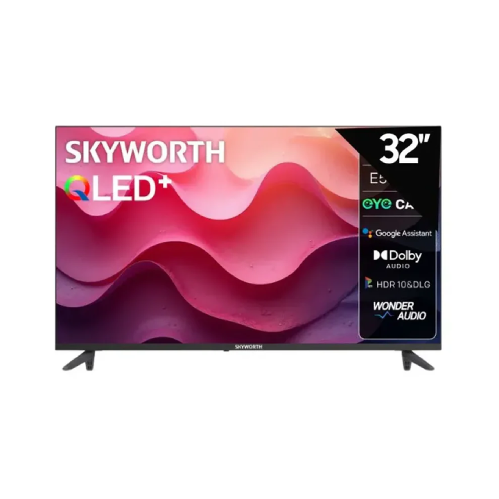 SKYWORTH - 32 Inch" QLED Google TV | Dolby Audio and Wonder Audio | Google Assistant - 32E5520H