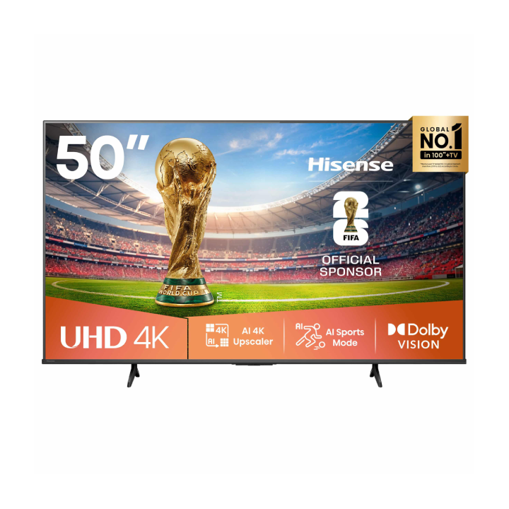 Hisense 50″ UHD 4K VIDAA Smart TV – Dolby Vision, AI Upscaler, Game Mode PLUS (LED50A6Q)