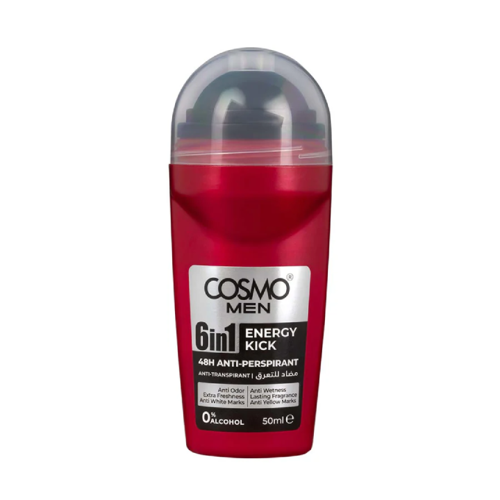 COSMO Men's Roll On Anti-Perspirant 50ml - Energy Kick - COM33104046