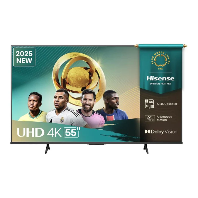 Hisense 55″ UHD 4K VIDAA Smart TV — 4K UHD, Dolby Vision, Game Mode Plus (LED55A6Q)