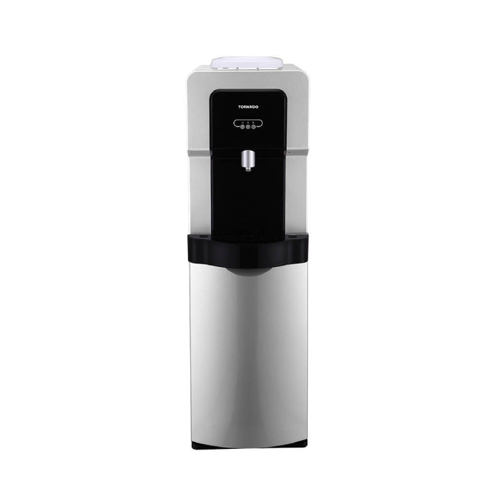 TORNADO - Water Dispenser 1 Faucet 18 Liter Cabinet Silver x Black - WDM-H40ABE-SB