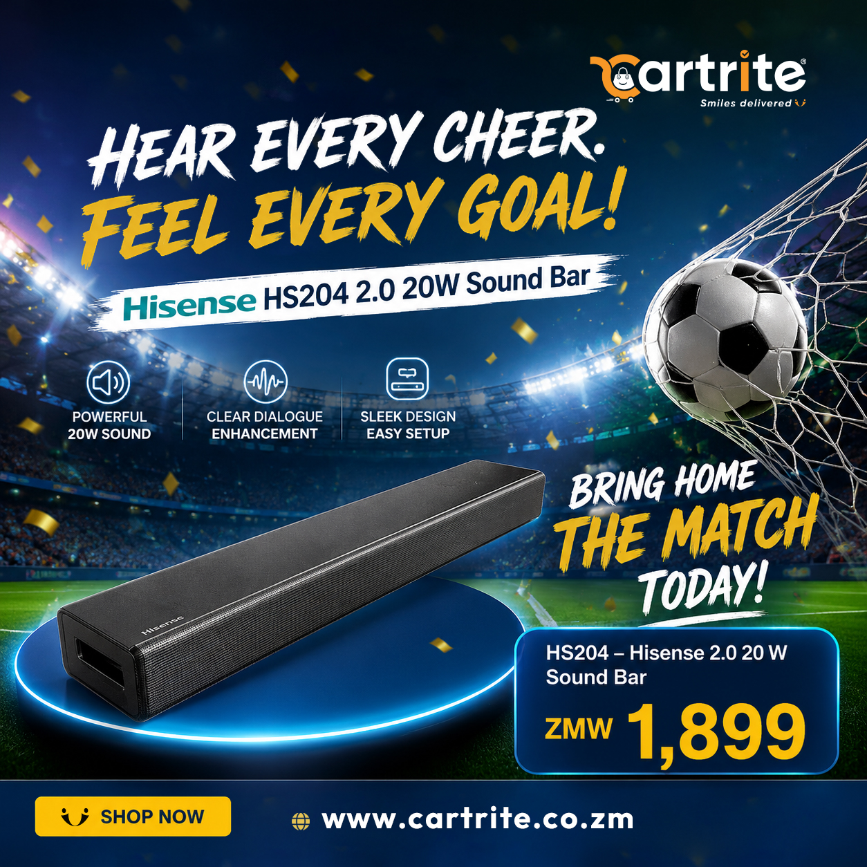 Hisense 2.1 Channel Soundbar (HS204)