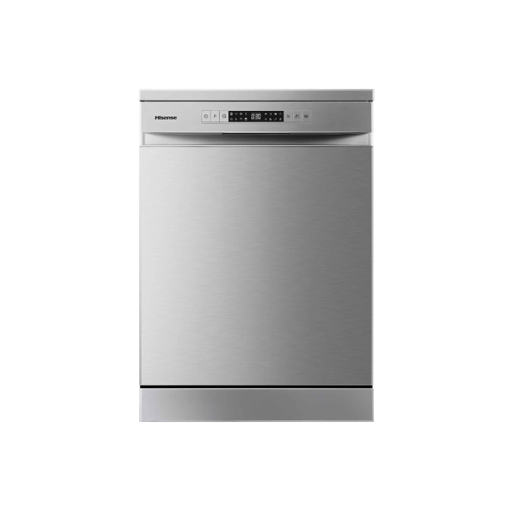 Hisense - 13 Place Dishwasher Silver | Electronic control with LED Indicator | Stainless Steel - H13DX